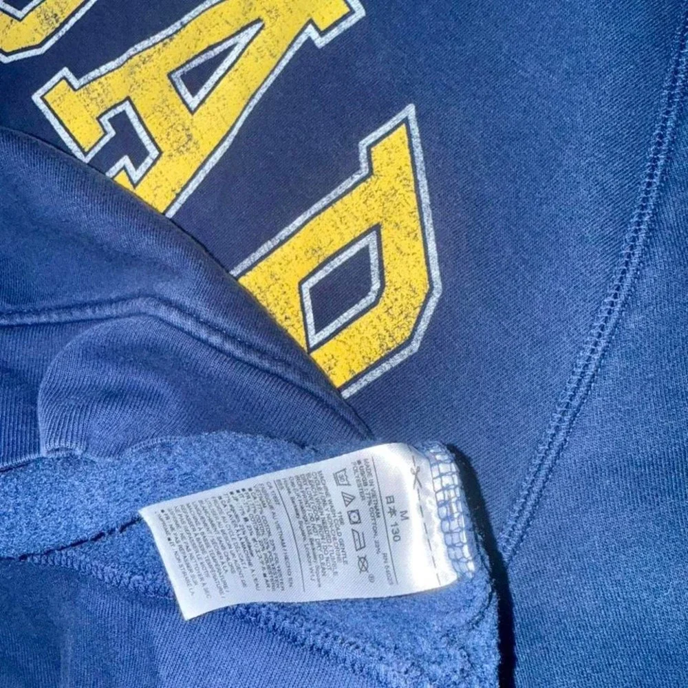 GAP KIDS NAVY W/YELLOW LOGO SWEATSHIRT MEDIUM 8-10 UNISEX‎